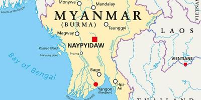 בורמה מדינה מפה