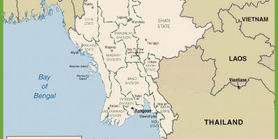 בורמה המפה הפוליטית
